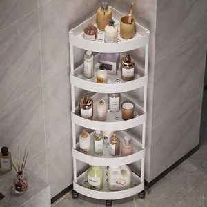 HALO 3 Tier Plastic Bathroom Corner Shelf <b>Shower</b> Caddy <b>Storage</b> Organizer Space Saving <b>Shower</b> <b>Rack</b> for Home Bathroom OEM ODM - Product Image 4