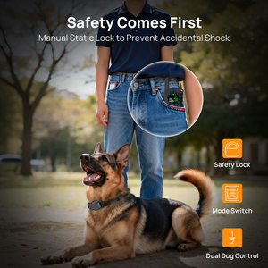 Système de clôture sans fil pour animaux de compagnie, étanche IPX7, collier de choc rechargeable, clôture électrique sans fil pour chiens de taille moyenne et grande - Product Image 4