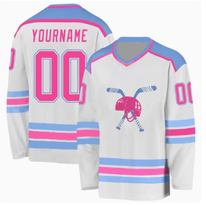 Penjualan paling laris kaus olahraga hoki es desain sendiri kaus hoki es cetak Logo sublimasi kustom - Product Image 3