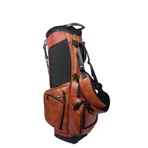 Sac de <span class=keywords><strong>golf</strong></span> hybride portable léger et imperméable en PU marron vintage personnalisé avec livraison rapide depuis le stock pour hommes - Product Image 2