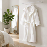 Peignoir de couple en coton pur, épais et absorbant, à capuche, pour homme et femme, idéal pour l'hiver, la maison ou l'hôtel
