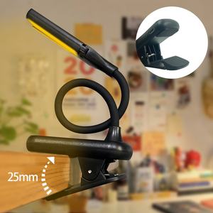 ไฟอ่านหนังสือแบบหนีบพกพา ชาร์จซ้ำได้ หัวคู่ ขนาดเล็ก พับได้ ใช้พอร์ต USB พร้อมคลิปหนีบสำหรับหนังสือ - Product Image 5