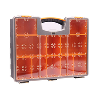 Boîte de rangement en plastique transparente, empilable, pour vis, clous, bijoux, avec séparateurs