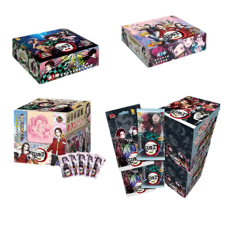 Tarjetas de juego al por mayor de Anime japonés, tarjetas de colección de Anime engrosadas TR 3D Demon Slayer