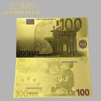 Billets de banque européens colorés de 5 à 10 millions d'Euros, plaqués or 24 carats, pour collection