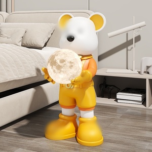 ใหม่รุนแรงหมีกอดโคมไฟดวงจันทร์ Landing เครื่องประดับห้องนั่งเล่นห้องนอนโต๊ะข้างเตียงใหม่บ้านเครื่องประดับของขวัญ - Product Image 3