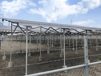 Structure de montage en aluminium résistante à la corrosion pour système solaire au sol, pour la construction de fermes solaires, charge de neige 1,4 KN/m²