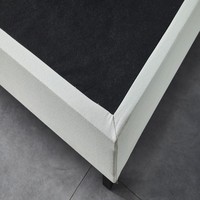 Base de lit souple minimaliste personnalisable, cadre de lit moderne en tissu à profil bas, design confortable et durable pour matelas