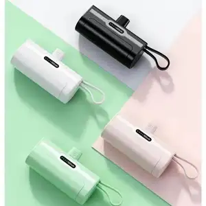 Mini Capsule Charger Power Bank Micro Usb Type C 5000 MAh Portable Battery Charger For 3 In1 Mobile Phone Charger Power Bank