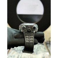Kostenloser Versand Hochwertige Luxus-Tourbillon-Uhr aus Edelstahl mit Mechanischem Automatikwerk, Saphirglas, Tachymeter und Gangreserveanzeige