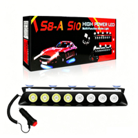 Feu de signalisation d'urgence à ventouse S8A 8 LED haute puissance et haute luminosité, lampe de danger pour pare-brise avant