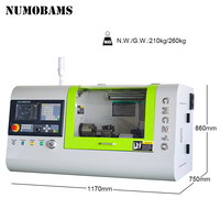 Torno CNC Mini NUMOBAMS CNC210/Torno de Metal con Motor Servo de 1200W y Sistema CNC GSK