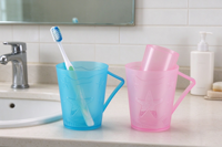Tempat Sikat Gigi Pasangan Kreatif dari Plastik Camellia & Wastafel Anak dengan Cangkir Obat Kumur Berinsulasi Termal