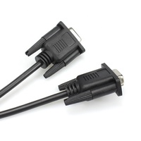 Cable blindado personalizable DB9 hembra a hembra RS232 1M con conectores niquelados para dispositivos DTE de automatización industrial