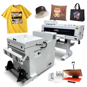 Siheda Automatic PET FIlm Heat Transfer Printing 60 cm DTF Printer with Powder Shaking Machine for Hoodie and Shirt Custom
