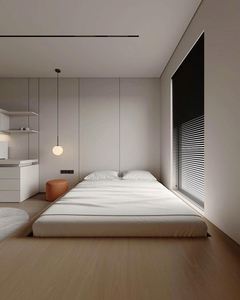 Muebles de madera rústica Wabi-sabi, muebles de dormitorio, marco de cama de madera, cama doble de madera - Product Image 4