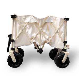 Outdoor Industrial Folding <b>Cart</b> Heavy Duty Storage OEM Sturdy <b>Utility</b> Large Wheels Effortless Folding Durable Trolley <b>Cart</b> - Product Image 4