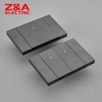 Interruptor de Pared Plano con Certificación CE ROHS Serie P de EE. UU. e Italia, Interruptor de Luz para el Hogar con Diseño Moderno ZA