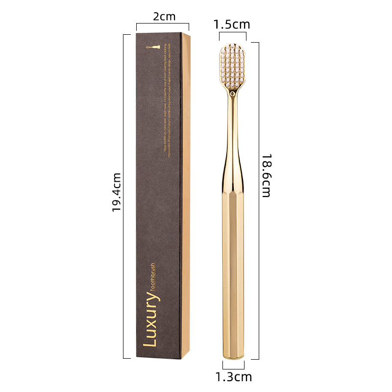 Oro rosa + setole bianche [confezione singola in scatola di cartone]