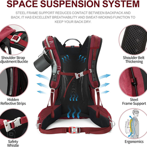 Échantillon gratuit Nouveaux produits à prix d'usine Sac à dos de sport polyvalent 40L pour l'escalade et la randonnée en plein air - Product Image 2