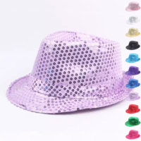 Muestra gratis Festival cumpleaños hombres Cosplay disfraz ancho Fedora Trilby fiesta sombreros festivos sombreros gorras para fiesta Cosplay disfraz