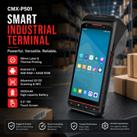 CMX-P501 PDA Industrial Inteligente Android con Pantalla Táctil de 5.5 Pulgadas para Logística, con Impresora de Etiquetas y Escáner de Códigos QR