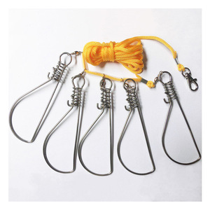 Vente en gros portable 5 boutons-pression accessoires <span class=keywords><strong>de</strong></span> pêche en acier inoxydable poisson câble serrure poisson vivant <span class=keywords><strong>casier</strong></span> avec sac - Product Image 4