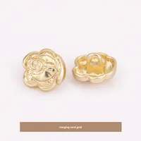 Kancing Logam Dekoratif Bentuk Bunga Ukuran Kecil Motif Floral untuk Kemeja, Jaket, dan Rajutan