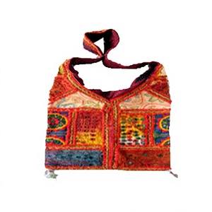 Bolsos de Hombro de Viaje Ligeros y Modernos con Bordado Geométrico Variado, Estilo Étnico Bohemio, Bolso Vintage de la India, Johla Étnica - Product Image 1