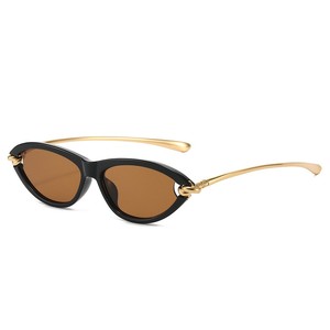 Lunettes de soleil tendance pour femmes <span class=keywords><strong>Bettega</strong></span>, style œil-de-chat, UV400, métal PC, polyvalentes, style streetwear avec nœud décoratif - Product Image 5