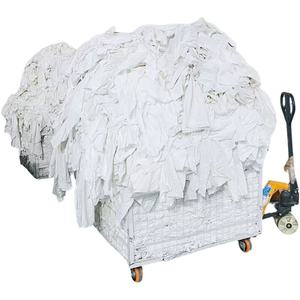 優れた油吸収性を持つ工業用清掃布、プレミアムホワイトTシャツ生地のニット拭き布 - Product Image 6