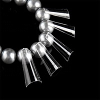 Cercueil plat naturel demi-couverture ongles conseils naturel clair couleur Salon classique ballerine forme faux ongle Extension