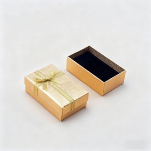 Luxury Trendy Girls Paper Jewelry <b>Box</b> with Velvet Lining Simple and Light Design for Ribbon <b>Earrings</b> <b>Gift</b> Packaging - Product Image 3
