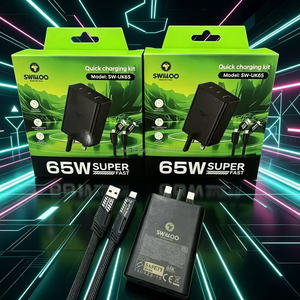 Chargeur rapide USB Type C <span class=keywords><strong>65W</strong></span> 3 ports Prise UK Chargeur super rapide <span class=keywords><strong>Adaptateur</strong></span> <span class=keywords><strong>secteur</strong></span> USB-C PD <span class=keywords><strong>Trio</strong></span> pour Samsung - Product Image 1
