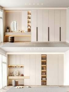 Fabricante de Muebles personalizados Muebles de dormitorio Diseño de armario moderno modular de madera Armario de dormitorio Estilo minimalista - Product Image 5