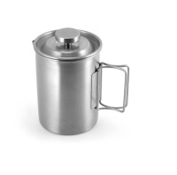 Cafetière à piston portable OEM écologique 700 ml en acier inoxydable avec logo personnalisable