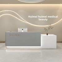 Comptoir de réception moderne en bois pour hôtel, salon de beauté, salon de coiffure, magasin de vêtements, caisse - Mobilier commercial écologique