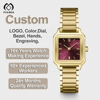 Montres en acier inoxydable personnalisées avec logo unique pour femmes, montre à quartz vintage pour femmes