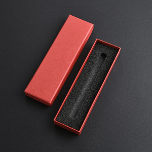Customizable Gift Box Red With Black <b>Foam</b> Lining Oblong Shape For Business Gifts <b>Craft</b> Packaging - Product Image 1