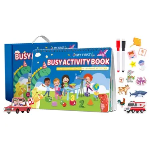 Обучающая учебная книга английская версия Busy Book Тихая наклейка для детей