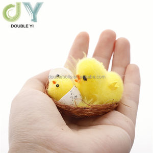 Decoración personalizada de <span class=keywords><strong>pollitos</strong></span> de Pascua para recién <span class=keywords><strong>nacidos</strong></span>, polluelos peludos de juguete, Mini adornos de <span class=keywords><strong>pollitos</strong></span> de Pascua - Product Image 5