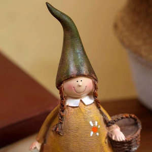 Nouvelle peinture à l'huile transfrontalière Style panier forêt fille résine décoration ornement saint valentin cadeau remise des diplômes saison cadeau - Product Image 6