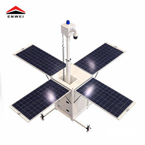 Tour de vidéosurveillance solaire cubique avec mât de 6 m pour la sécurité des chantiers temporaires en zones éloignées - Product Image 5