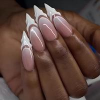Faux ongles stiletto faits main sur mesure, vente en gros, ongles à presser en vrac pour boutique, ongles artificiels