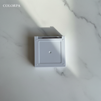 Palette de maquillage carrée en plastique magnétique plaqué or pour blush et contouring, avec miroir, emballage en matériaux recyclés, logo personnalisé, crème pour les yeux