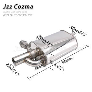 Diamètre 63 <span class=keywords><strong>mm</strong></span>, entrée 63 <span class=keywords><strong>mm</strong></span> + sortie <span class=keywords><strong>45</strong></span> <span class=keywords><strong>mm</strong></span>, silencieux à valve électronique en acier inoxydable avec pompe à vide, ensemble de commande à distance - Product Image 2