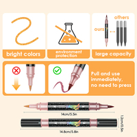 Marqueurs acryliques multi-couleurs non toxiques Foska, vente chaude, 12, 24, 36, 48, marqueurs à double pointe scintillants, ensemble de dessin pour enfants et étudiants