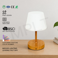 Lampe de table LED tactile rechargeable de luxe en plastique, fabricant OEM ODM, personnalisation pour chambre, salon, salle à manger