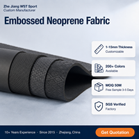 Tissu néoprène gaufré antidérapant texturé SBR CR, directement de l'usine, pour équipements de protection sportive OEM ODM