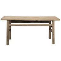 Table console vintage d'entrée en bois recyclé restauré, style antique chinois, vente en gros